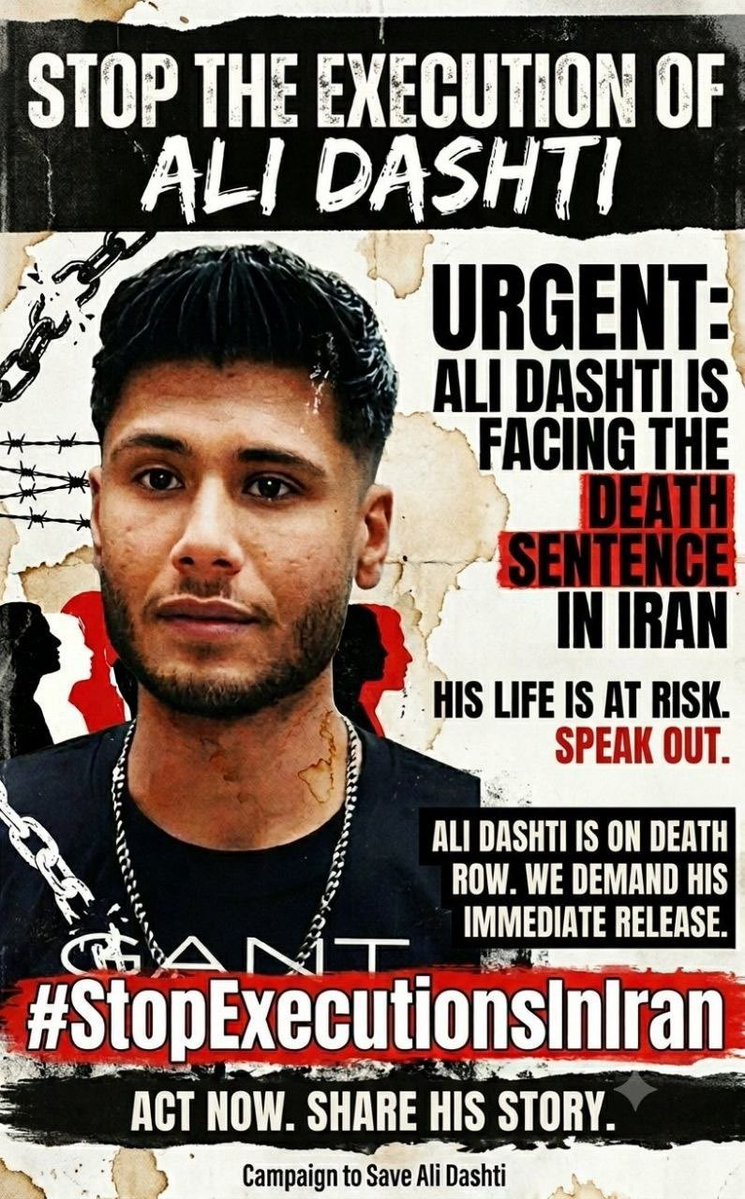 hellathv's tweet photo. #AliDashti, 19, from Isfahan, has been sentenced to death and is among those at risk of execution. His case remains connected to concerns over the use of death sentences.
StopExecutionsInIran
#StopExecutions 
@amnesty @hrw @HRANA_English @HengawO https://t.co/k36zvniQK7