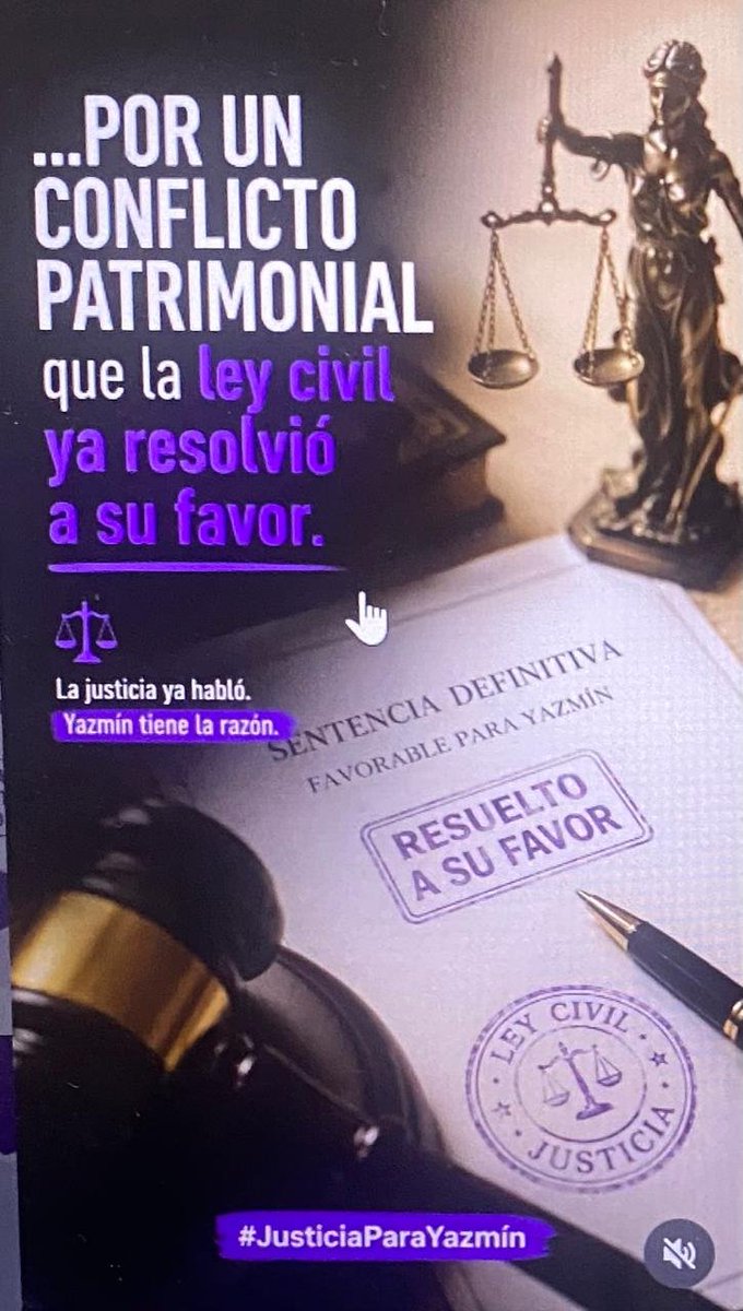 GARCIPAVON's tweet photo. Yazmín Aziyade Romo Piñera, está en prisión preventiva desde hace 6 meses, por un conflicto patrimonial que la ley ya había resuelto a su favor.
Les pido me ayuden a difundir y hagamos presión por favor 🙏 #JusticiaParaYazmín
@DanyBarraganG