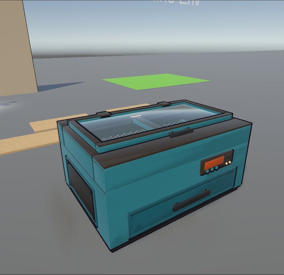 bencheff9's tweet photo. Day #7: Working on the new laser machine for Custom Workshop Simulator.

I redesigned the laser cutter to make it feel more readable and satisfying to use in first-person.

#gamedev #indiegame #simulationgame #simulatorgame #indiedev  #devlog https://t.co/oKzPB9yeUc