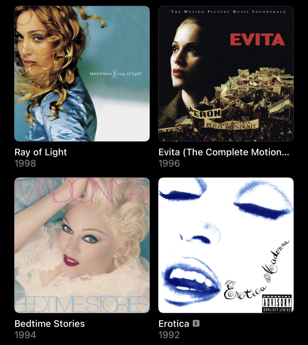 crashwhen's tweet photo. so i just found out ray of light was madonnas comeback album… but bedtime stories &amp; erotica were both masterpieces so wtf was she coming back from??? https://t.co/IjlFVUVjnP