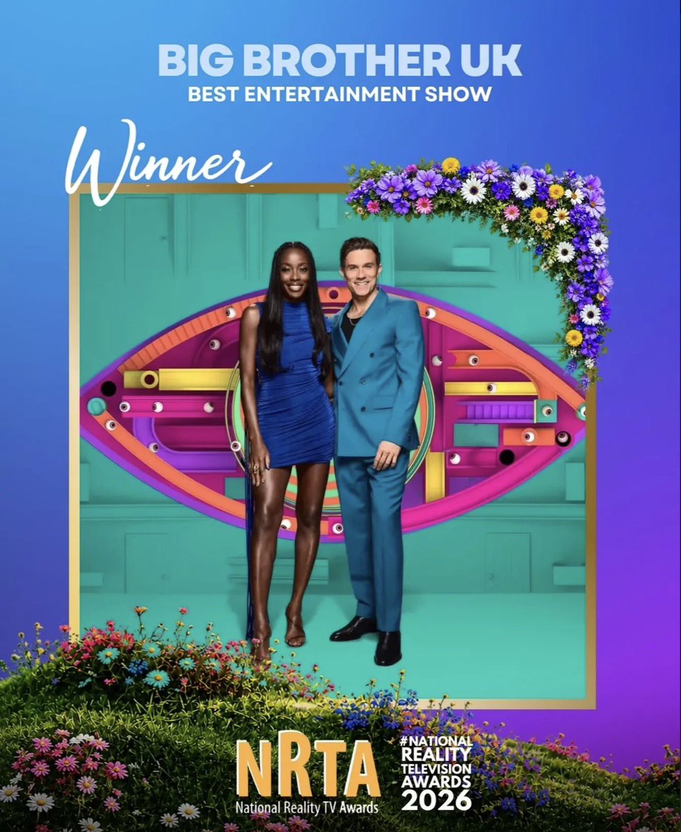 superTV247's tweet photo. Big Brother has won the award for ‘Best Entertainment Show’ at the National Reality TV Awards 2026. #BBUK https://t.co/F2fBWD61Dd