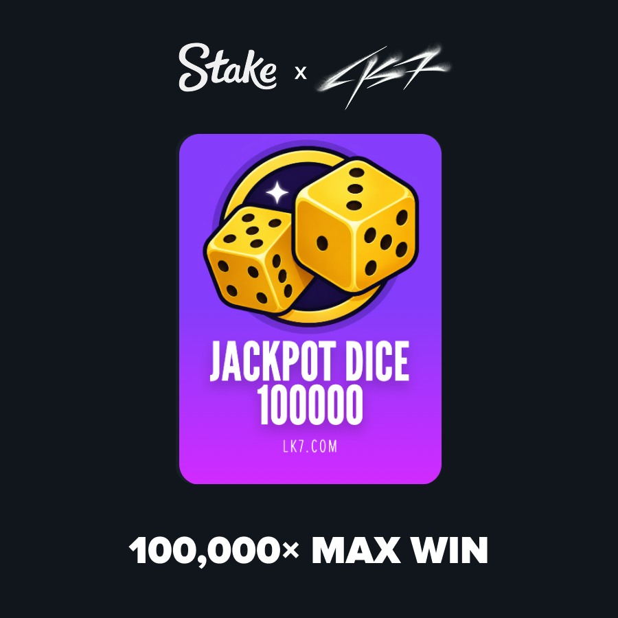 LK7com's tweet photo. Drop your Stake ID!  

New Jackpot Dice🚨
Now on @Stake https://t.co/Bp0UMbKXHv