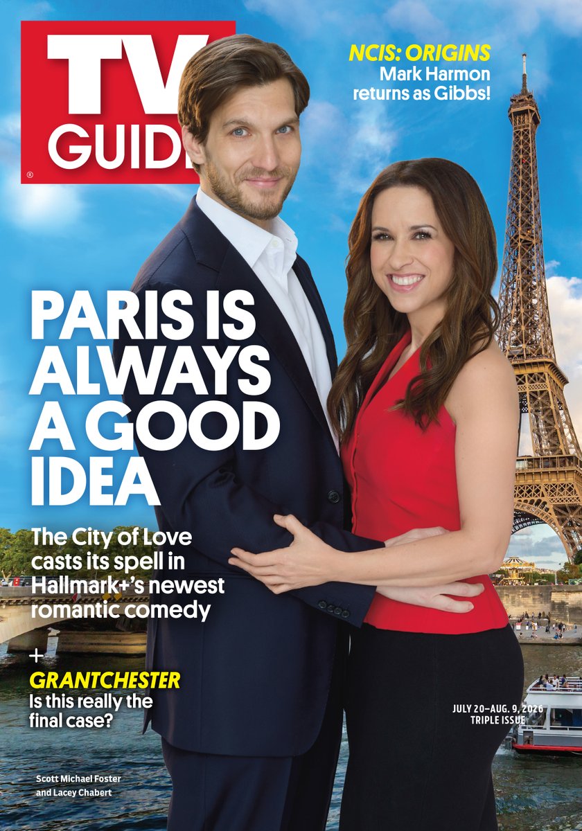 TVGuideMagazine's tweet photo. For Lacey Chabert &amp; Scott Michael Foster, #ParisIsAlwaysAGoodIdea. Get all the details on the new series in the latest issue of TV Guide Magazine, on newsstands now. https://t.co/cNxw1NfyP0
