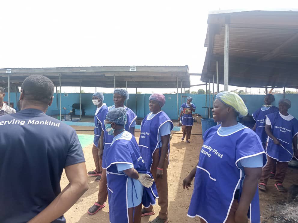 HF_Ghana's tweet photo. The dedicated workers of the Humanity First Shea Butter Factory in Buipe warmly and cheerfully welcomed our UK guest and the team.

#HumanityFirst 
#FoodSecurity 
#SheaButter 
#ServingMankind 
#HumanityFirstGhana https://t.co/W61ss07SyP