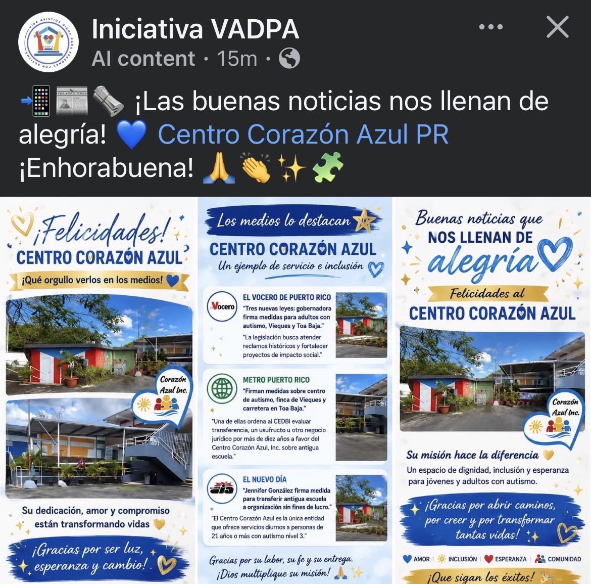ProAutismoPR's tweet photo. 👏🙏🧩¡Gracias @Metro_PR , @VoceroPR y @ElNuevoDia una buena nota dentro de las situaciones!! 🇵🇷

@lafortalezadepr 
@CamaraConPR 
@SenadoPR 
@AFVPROnline https://t.co/VWHr0WhPGC
