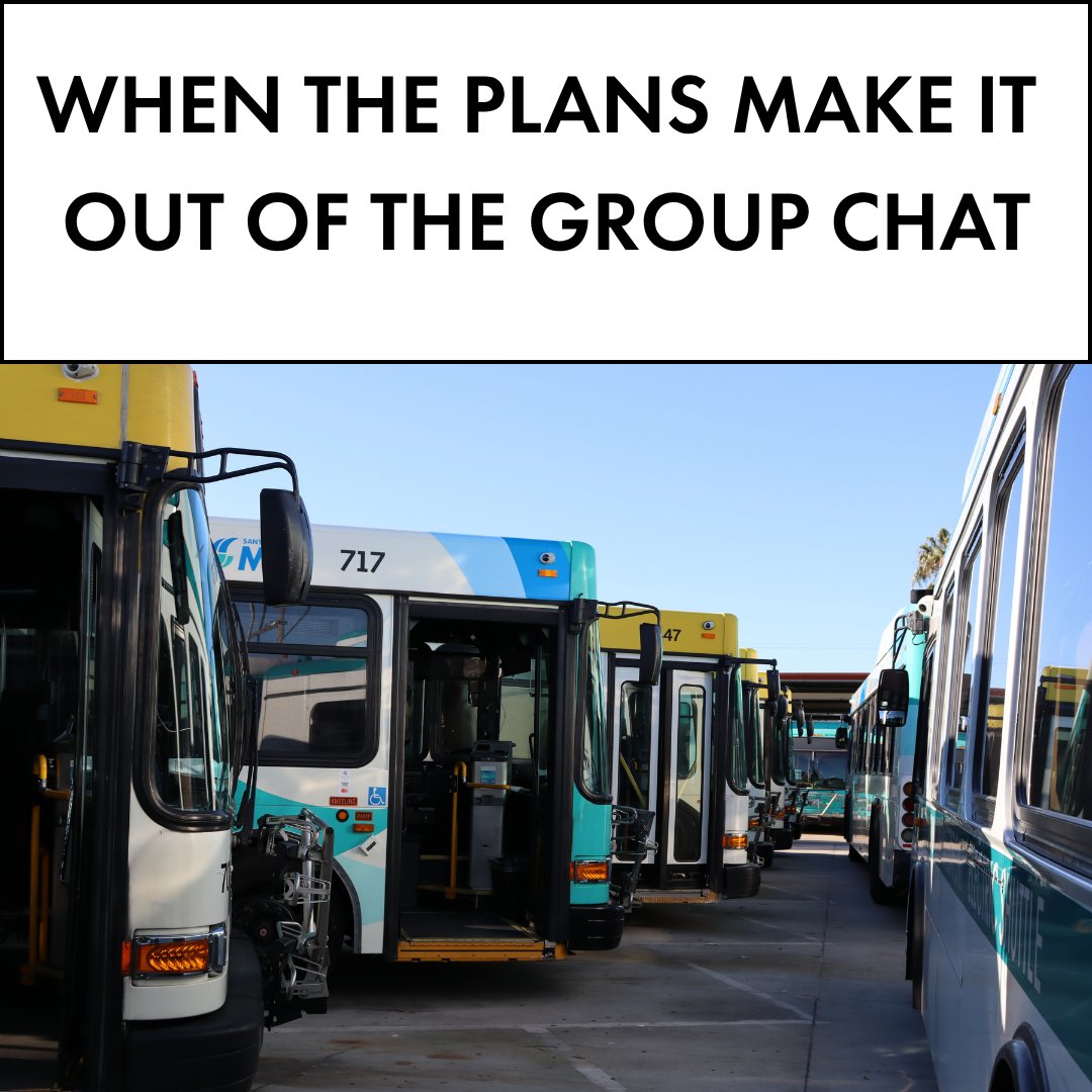 SantaBarbaraMTD's tweet photo. The buses understood the assignment. π
#RideMTD #GroupChatGoals #MainCharacterTransit #BusLife #PlansUnlocked https://t.co/BsprHLtutl
