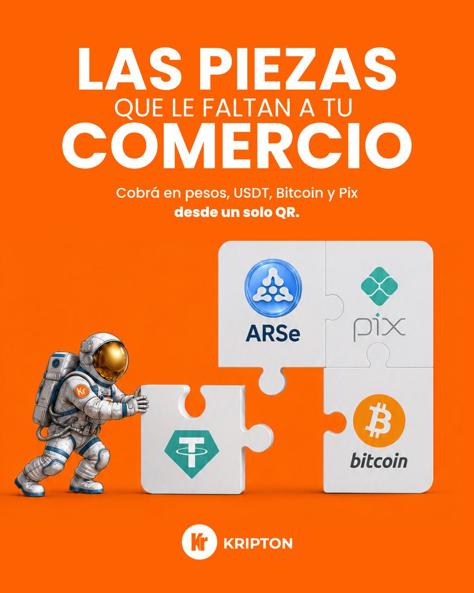 kripton_la's tweet photo. A muchos comercios no les faltan clientes. Les faltan opciones de cobro.

Con Kripton aceptás pesos, ARSe, USDT, Bitcoin y Pix desde un solo QR.

Una sola solución. Más formas de cobrar. Menos ventas perdidas. https://t.co/89kd4pXGhL