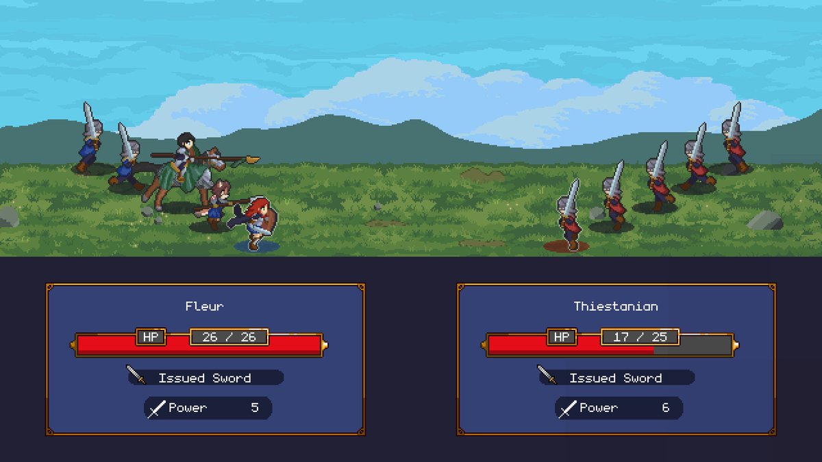 Indie_FreaksJP's tweet photo. 戦術と連携が勝利のカギ！運要素ナシのSRPG『Shieldlinked』

敵を囲めば連携攻撃＋リンク発動！被ダメゼロなどユニット固有の力で戦況を優位に運べ。弱らせた敵は戦闘終了後に仲間に or 装備を奪えたり、攻撃必中、控えナシ仲間全員で出撃可能など独自システムが光る。 https://t.co/cYtIQyTRmw