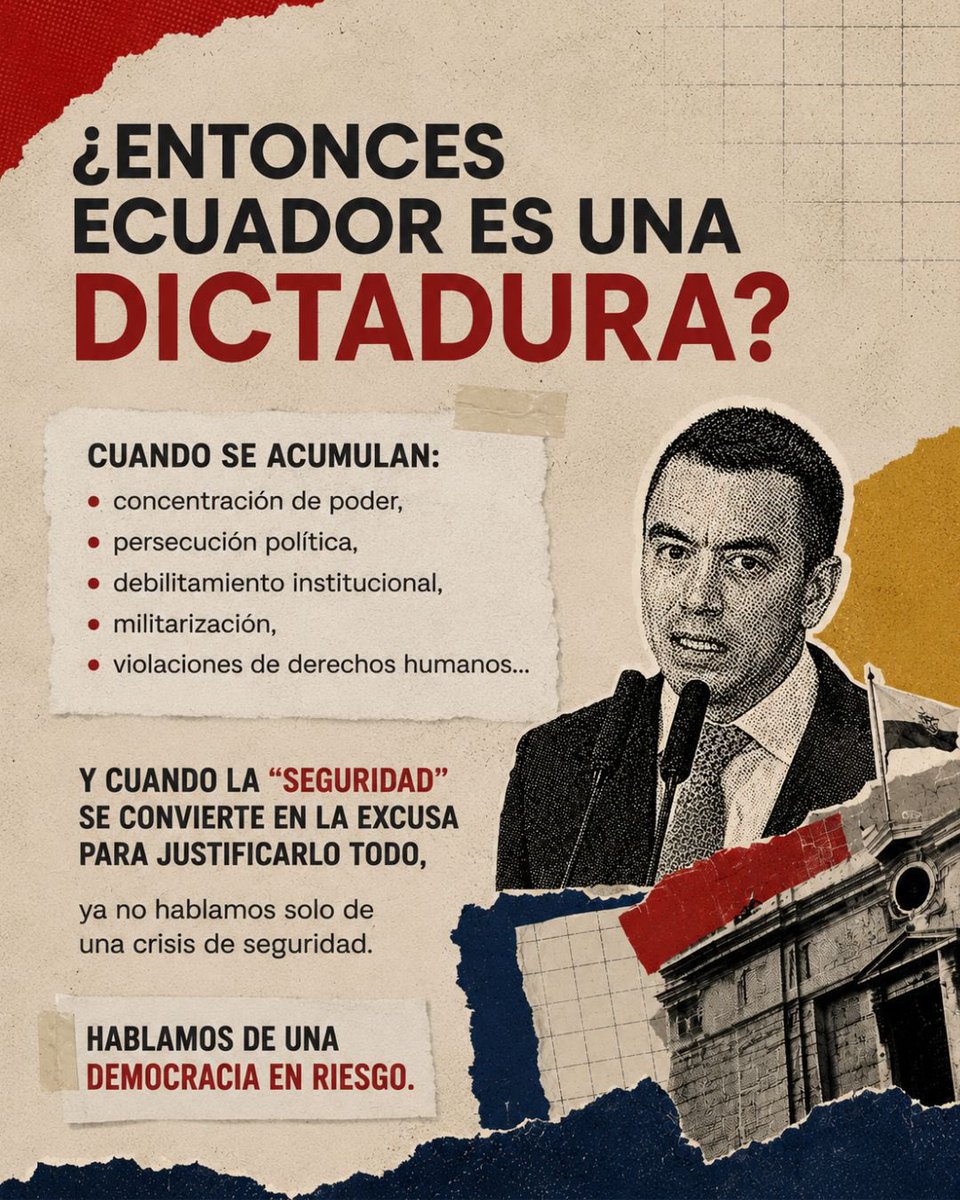 NatashaRojasUIO's tweet photo. Tener miedo para enfrentar el proyecto dictatorial del gobierno de #Noboa no es una opción. https://t.co/UeNqcG4UPo