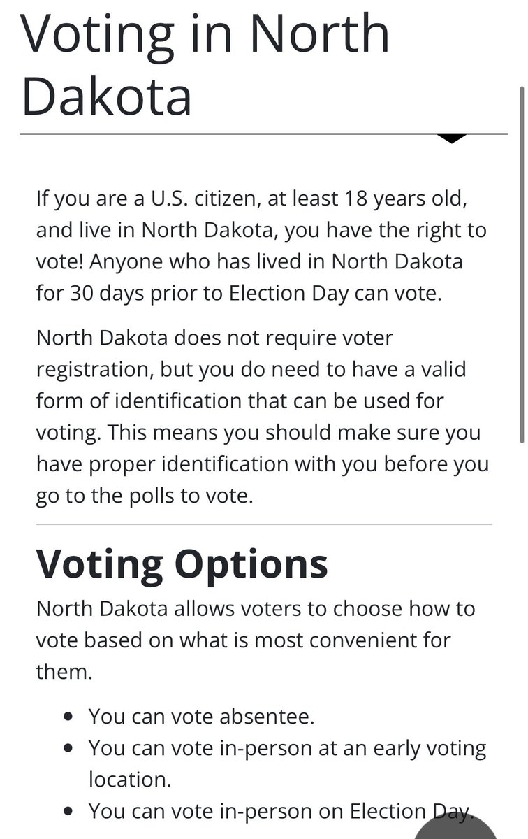 ScottPresler's tweet photo. Did you know that North Dakota doesn’t have voter registration? 

Did you also know that North Dakota does NOT require proof of citizenship to vote? 

You show up on Election Day with an ID — that includes a Driver’s License— & you get to vote. 

Senator Kevin Cramer won’t stay in DC to pass the SAVE America Act.