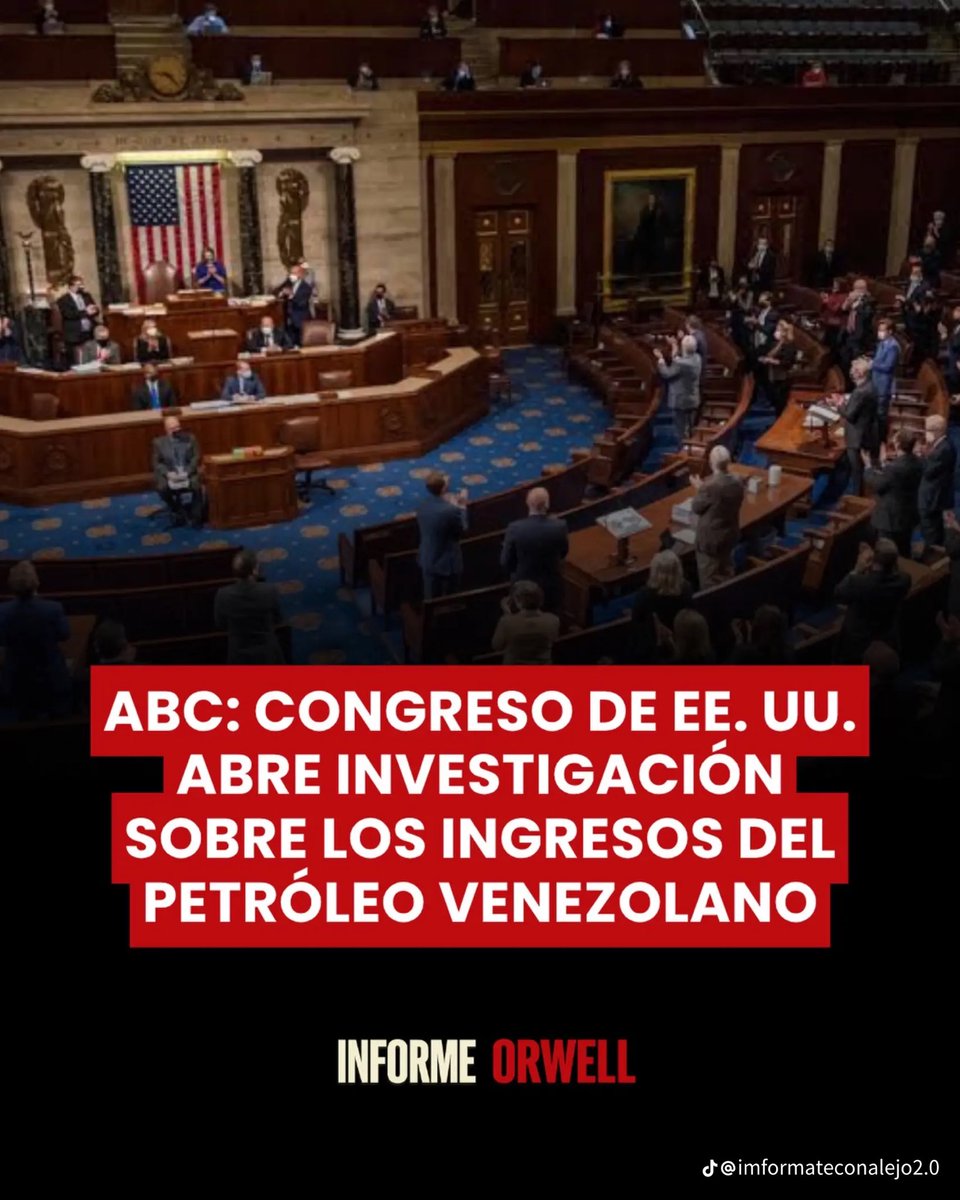 federicoalves's tweet photo. 🇺🇸 🇻🇪 Según ABC de España, el Congreso de Estados Unidos abrió una investigación para determinar el destino de los recursos obtenidos por la venta del petróleo de Venezuela.

La pesquisa busca esclarecer cómo fueron administrados los ingresos generados por las exportaciones petroleras del país.