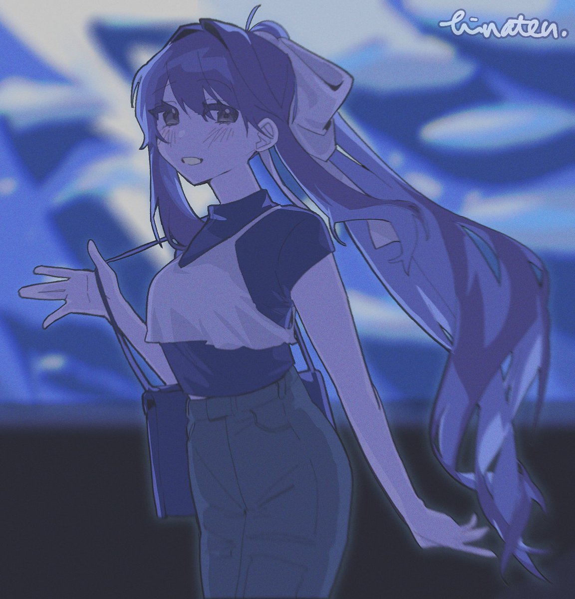 kinokotenpura's tweet photo. Taking monika out to see sun and fish https://t.co/ke9XUJAJ2u