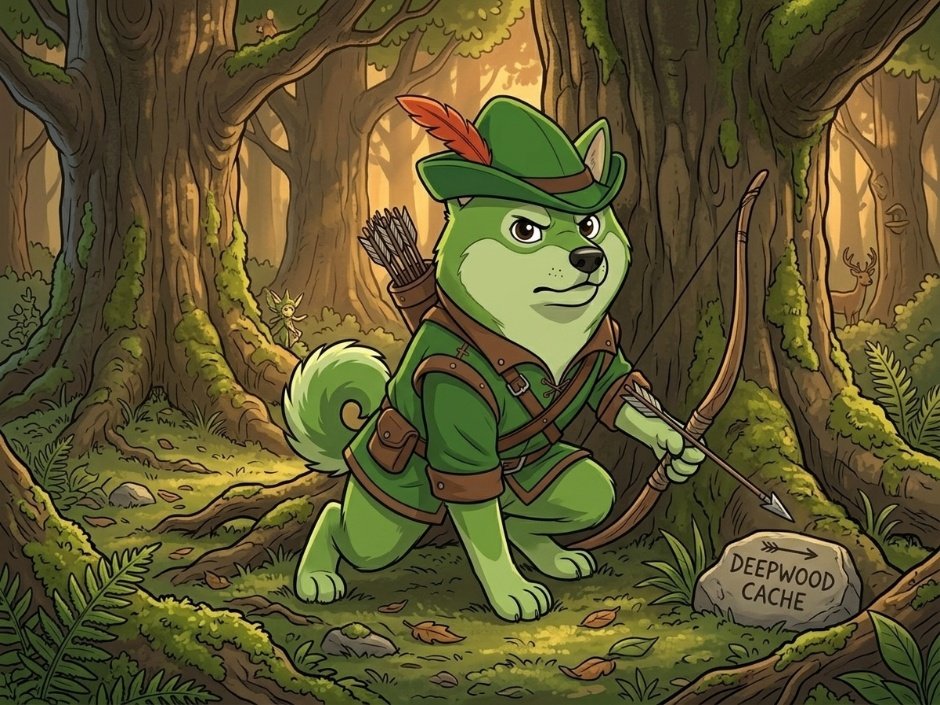 RogeOfficialRH's tweet photo. talking the mossy trails! 🌲

With bow drawn and eyes locked on the Deepwood Cache, $ROGE is zeroing in on the hidden loot. https://t.co/jgJuE1uBaV