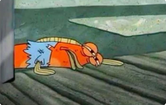 Callunc's tweet photo. Me when I finally have a day off 😵 https://t.co/7WbhhTp699