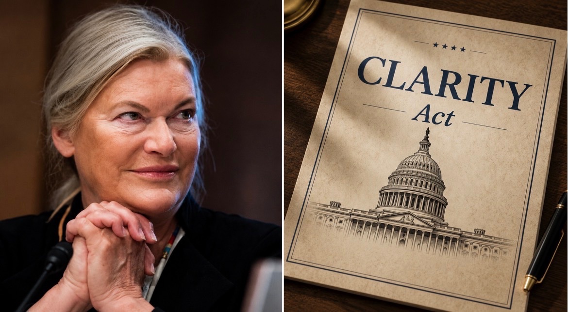 cryptorover's tweet photo. BREAKING: 🇺🇸 Senator Lummis urges all Democrats to vote in favor of the CLARITY Act. https://t.co/iZdIlDSQUS