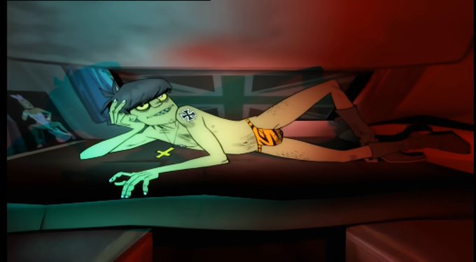 PlasticBeachRad's tweet photo. also the pink thong but i dont have a pic on hand. I love her your honor. #murdoc https://t.co/NaK78c5d5k