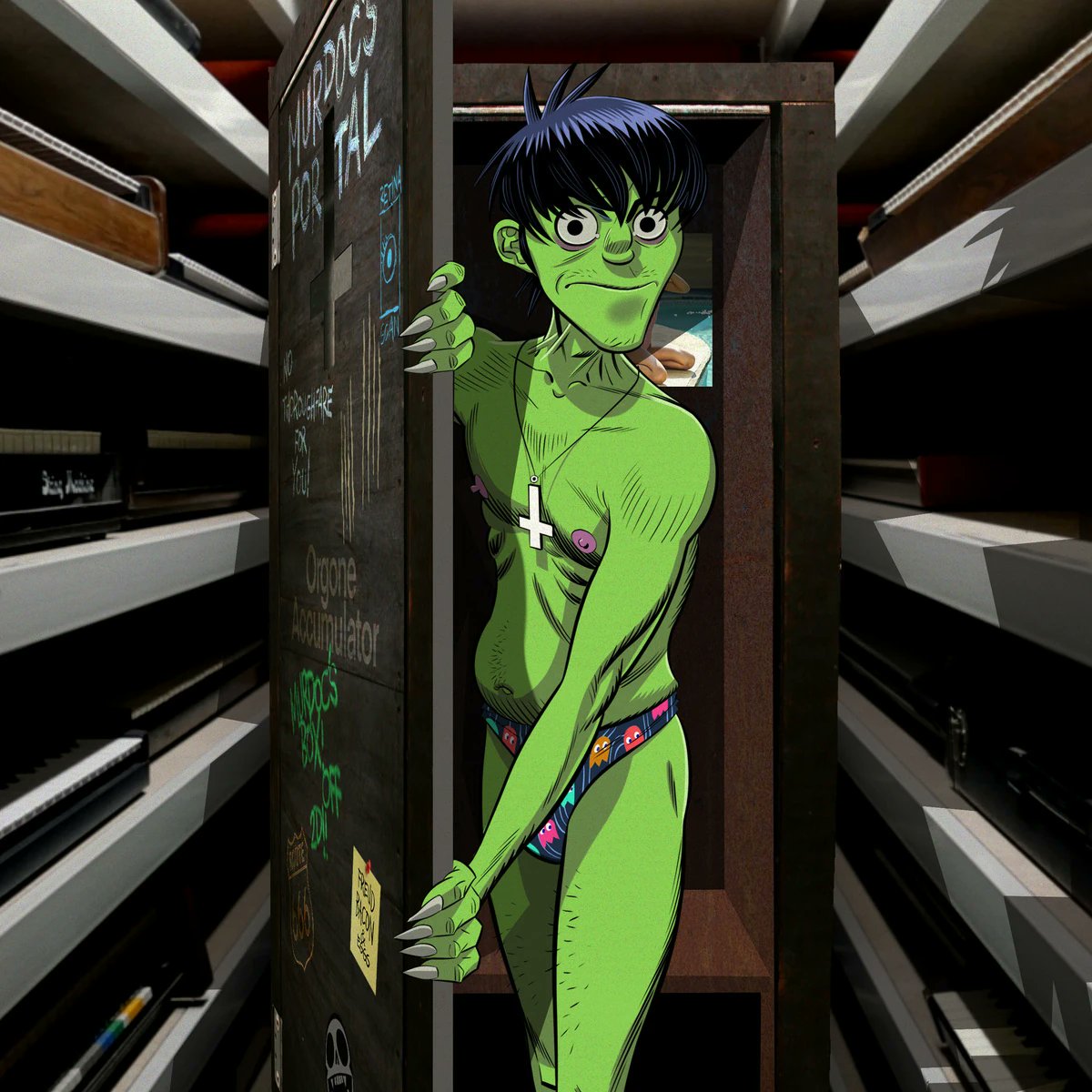 PlasticBeachRad's tweet photo. also the pink thong but i dont have a pic on hand. I love her your honor. #murdoc https://t.co/NaK78c5d5k