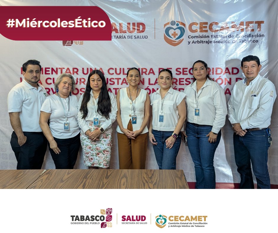CECAMETTab's tweet photo. ¡Nos sumamos al Miércoles Ético!

La ética no solo orienta nuestras decisiones; también define la manera en que servimos a la ciudadanía.

#MiércolesÉtico #CECAMET #ÉticaPública #Integridad #ServicioPúblico #Tabasco https://t.co/Qryld8YVEj