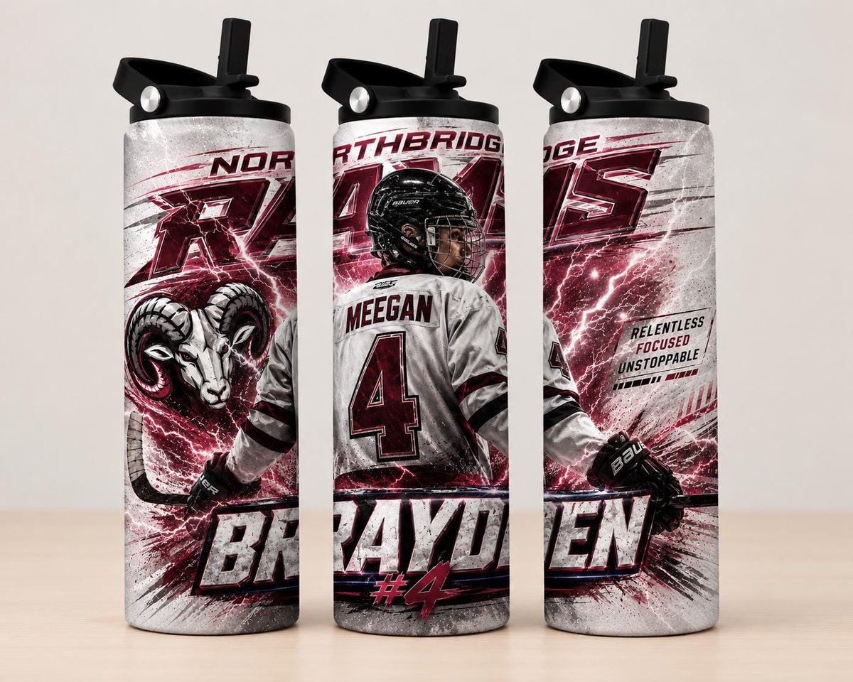 MeaghanMeegan's tweet photo. Custom Hockey Player tumbler that only answers to B energy—skates like chaos, cheers like a letter. 😂🏒🥤 Add your name &amp; number for the win. #Hockey #Tumbler Tap the link in bio. https://t.co/Sfy1wgWZQU