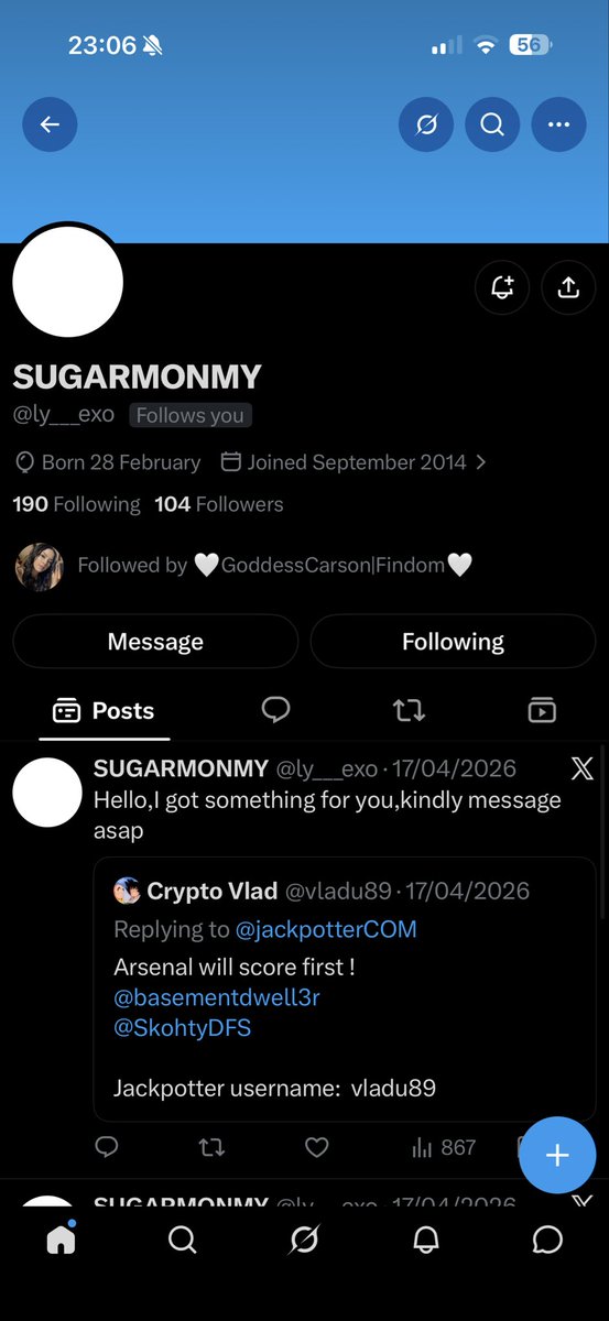 nightfall_nymph's tweet photo. @ly___exo scammer alert - wants to pay you but another one who requires a $30 upfront payment. broke bitches everywhere https://t.co/xvWmO6Lbnw