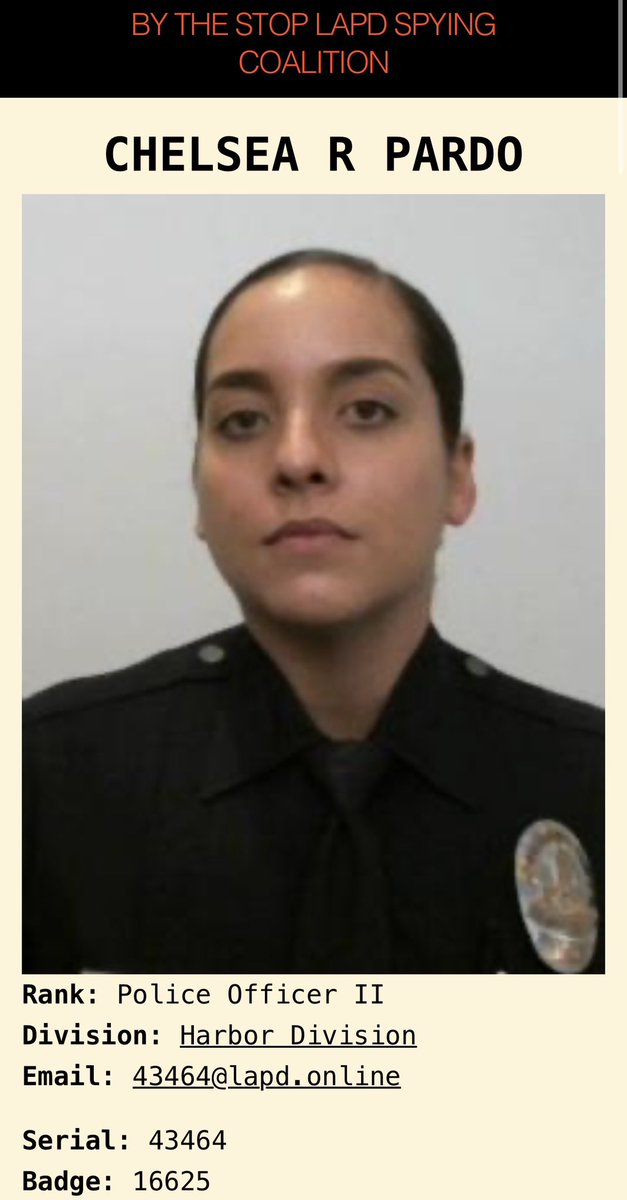 FilmThePoliceLA's tweet photo. I guess LAPD cop Chelsea Pardo wants my attention, too. https://t.co/sjqDX1LTqp