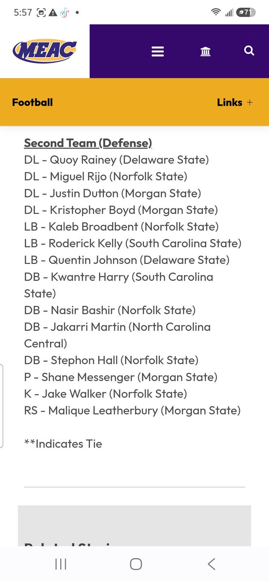 CrystalDavisR's tweet photo. I'd like to congratulate my son QUOY RAINEY DL @ DELAWARE STATE FOR RECEIVING ..MEACC CONFERENCE PRESEAIN FOOTBALL HONORS 2026-2027 https://t.co/1LDSTfImvJ