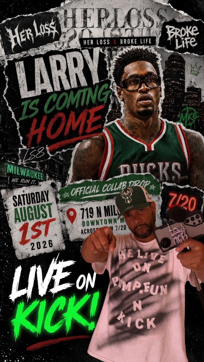 xMROCx's tweet photo. This weekend catch me downtown #milwaukee showing love at my boys store #brokelife with the New release of #HerLoss @l8show_thegoat pull up!
#live on
@kick https://t.co/MStPzZ5lKk
@Pumpfun
https://t.co/WVKfNsk82b from promoter to #irl streamer #414 #cloth #MROC
(flyer remake) https://t.co/LQ6R5TpZDH