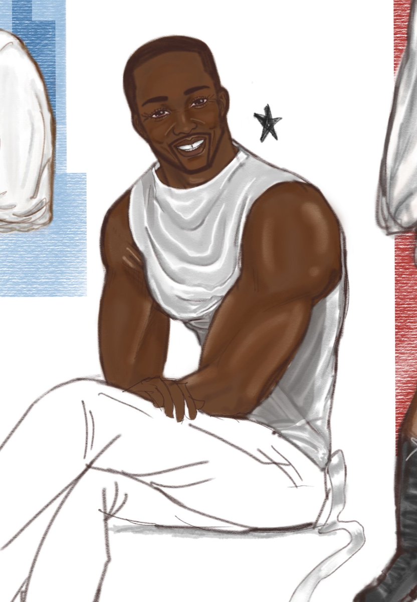 bitemebluntly's tweet photo. Wanted to draw Sam in different blouses, cos he just looks so good in white #captainamerica https://t.co/8Azd7di6AK