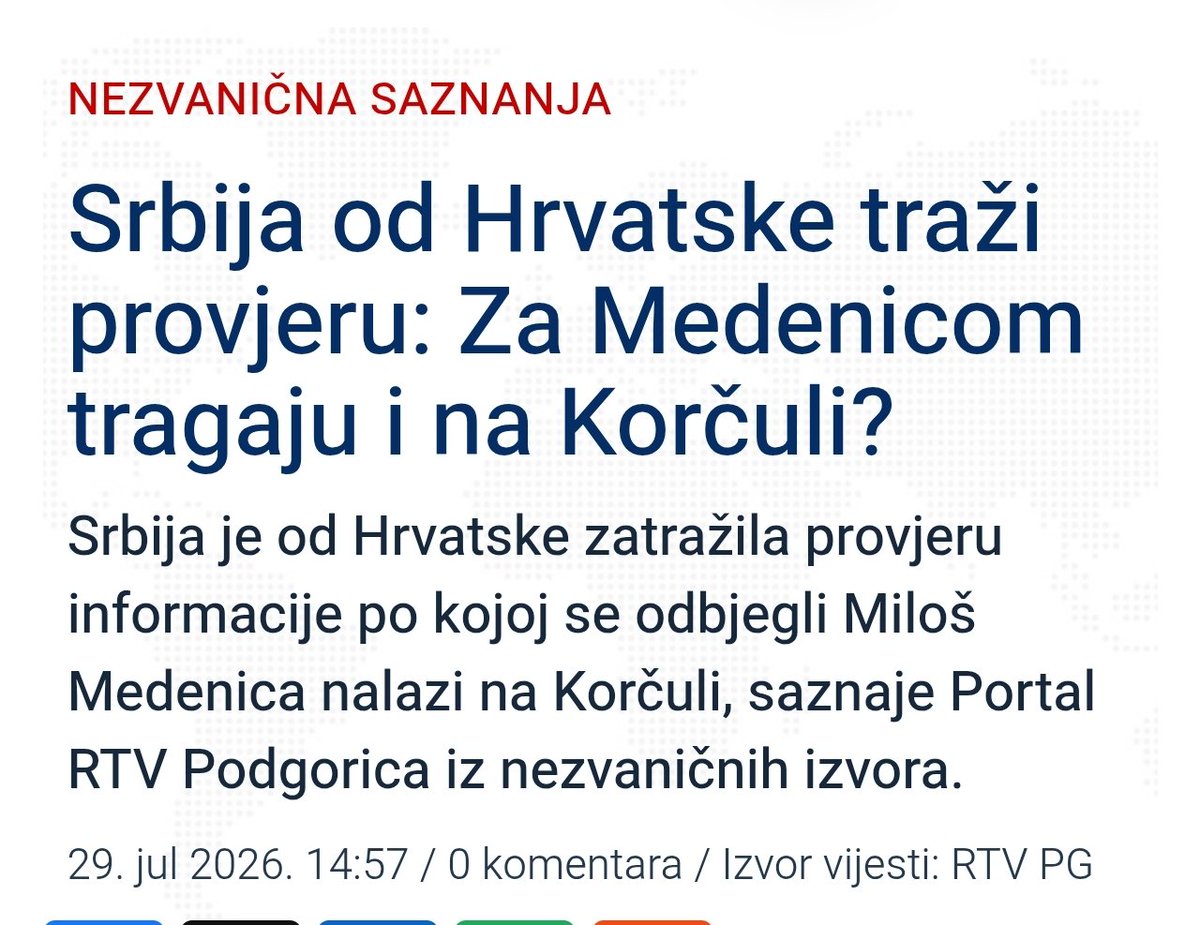 Mosimisemac's tweet photo. Zašto Srbija traži osuđenika iz Crne Gore? Mislim na Medenicu, ne na Sveta Marovića. https://t.co/LlGUZ33dnm