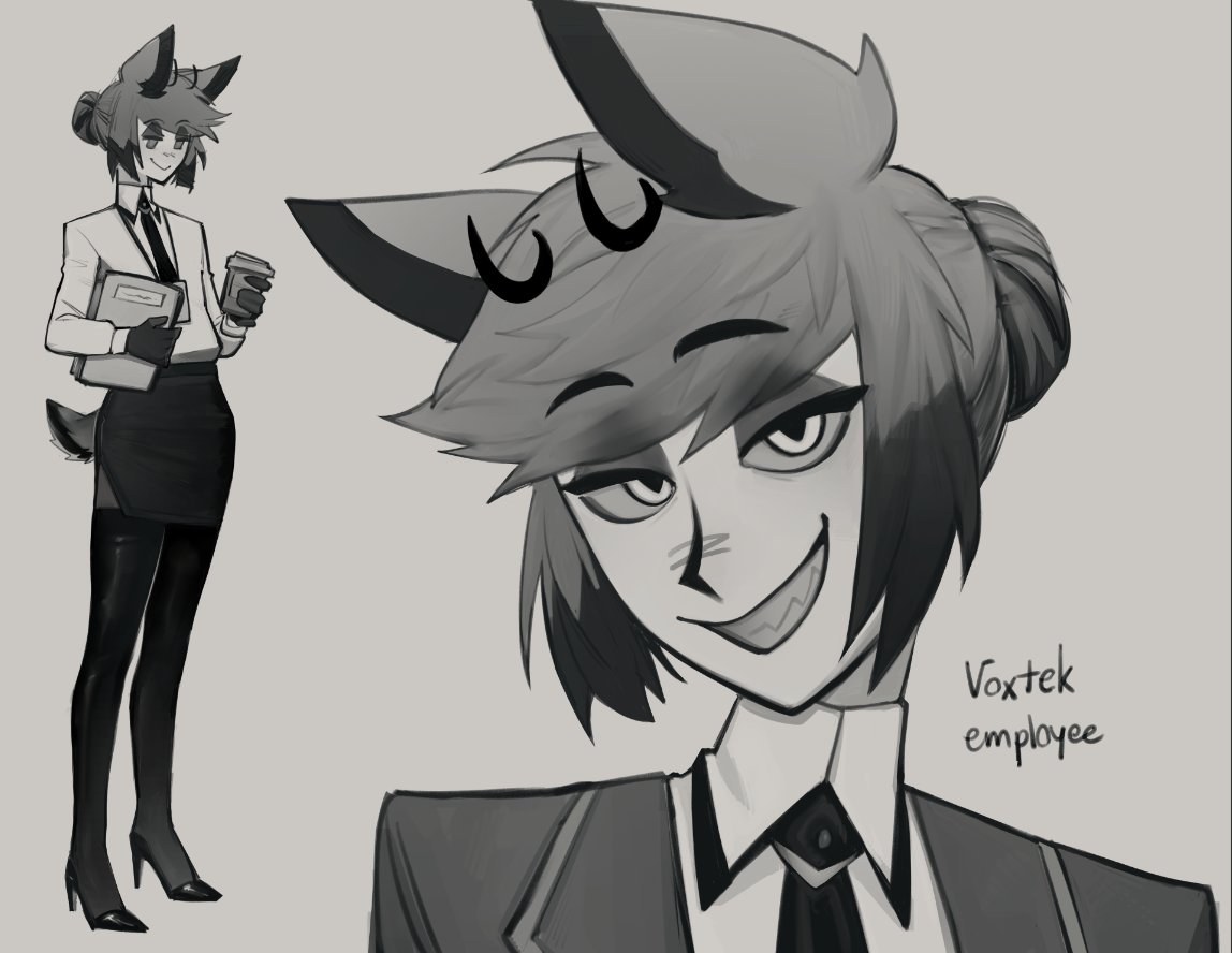 SpicyskyFish's tweet photo. Alastor got a job at voxtek

#Alastor #HazbinHotel https://t.co/O3AMM4lI3s