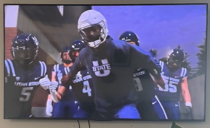 Deuceswild121's tweet photo. @dak_r10 @CFBDirect @EASPORTS lol mine too! He thinks he’s gonna play!! https://t.co/rqKeDqFoVy