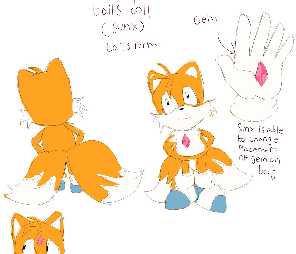 polluxva's tweet photo. Drawings  of my tails doll iteration. I plan to make a series about him and I’ve recently made a short comic for him #tailsdoll  #exe  #tails  I’ll be sure to rant here about it https://t.co/1ihBI8bU6P