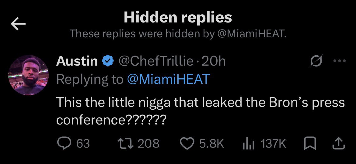 HeatvsHaters's tweet photo. The fact this is the hidden reply 💀 https://t.co/WNkYIgTQ7K