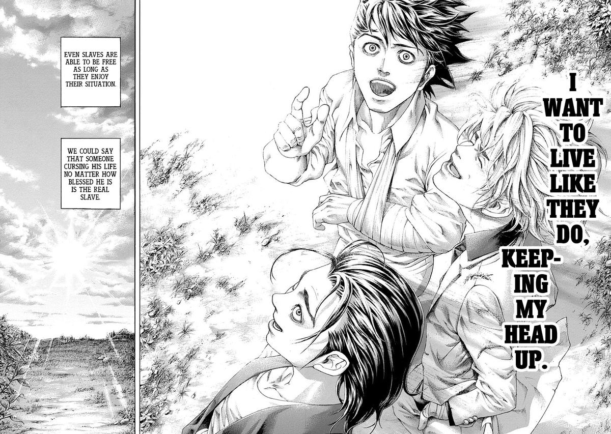 bbl_jizzy's tweet photo. Air Poker ✅
Not just the best arc so far this is one of my favourite arcs ever man, this is what reading ~500 chapters was for
Baku and Hal peak dynamic, Kaji my son figured out the game before EVERYONE, amazing art, emotional, everything was perfect
Easy 10/10
#JizzyGui https://t.co/3D36pwm9dK