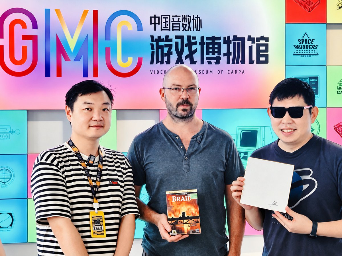 SinkingStarGame's tweet photo. Our China press tour has begun! 🧩 @Jonathan_Blow's in China this week for interviews with press, a documentary filming, and a presentation for @ChinaJoy10's CGDC event 🇨🇳

But first, a visit to the Video Game Museum of CADPA 🎮 https://t.co/EuSWfARHtl