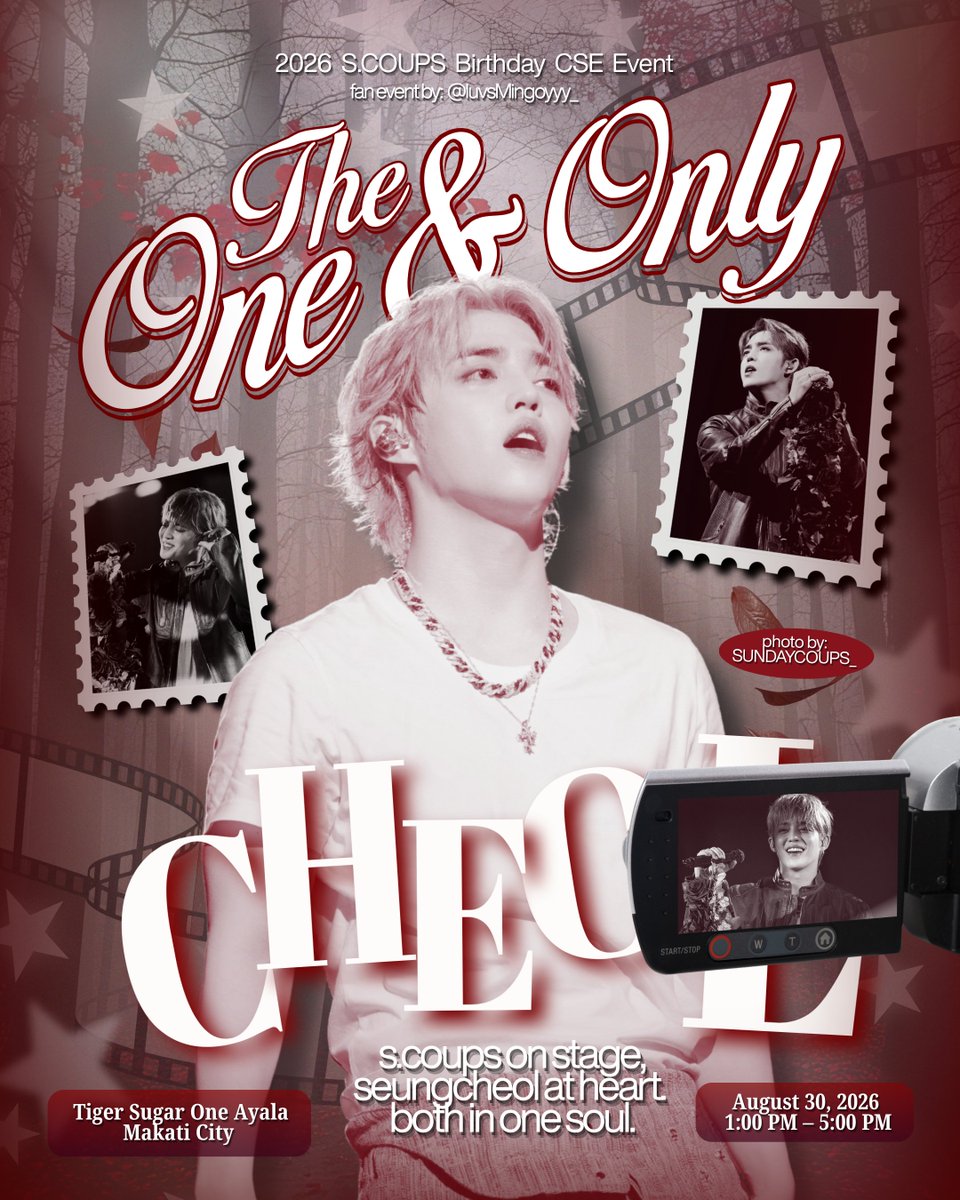 luvsMingoyyy_'s tweet photo. 2026 SCOUPS CSE EVENT!

The One and Only Cheol!🖤🤍🍒

KIT PREVIEW AND REGISTRATION FORM WILL BE RELEASE ON AUGUST 8, 2026 (8:08 PM)

LIMITED SLOTS ONLY.

#TheOneAndOnlyCheol
#TwoSidesOneCheol https://t.co/4YmlskzB68