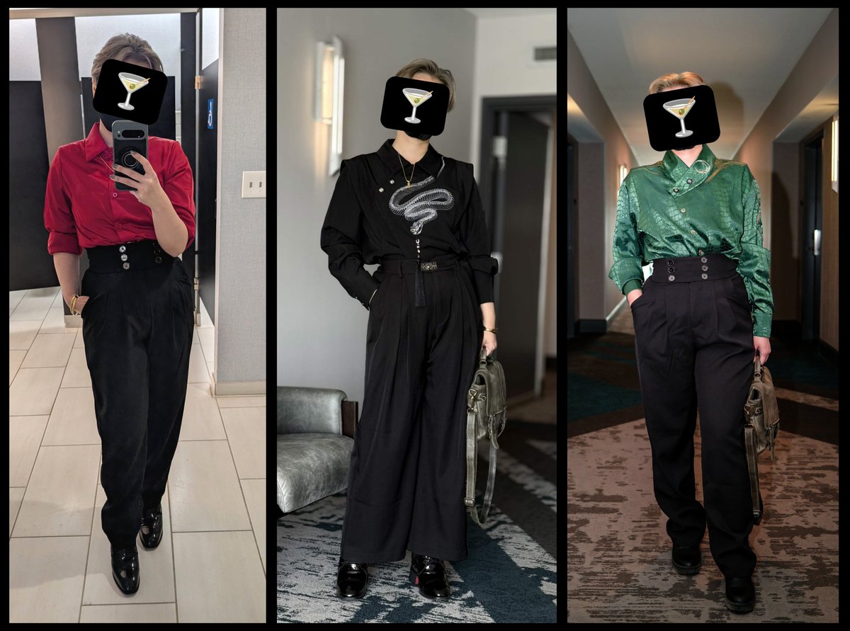 HiiragiYuu_Vt's tweet photo. Thank you for all the love on my OffKai fits!🥹💖

My 9-5 job is in management so I dress business-casual on a daily basis, this weekend was a great opportunity to let the gorgeous statement pieces in my closet have their time in the limelight!🥹 I saved that last shirt for the Relay Carousel performance because I knew the reflective scales would work extremely well with the spotlights✨