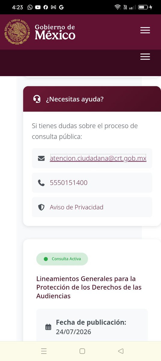 ElAmaDeCasa1's tweet photo. A ver, aquí está la página para la consulta ciudadana del NARCOGOBIERNO sobre la censura a los medios de comunicación. No se puede entrar a hacer comentarios y no contestan ni el correo electrónico ni el teléfono. https://t.co/mDOnA5oxLZ