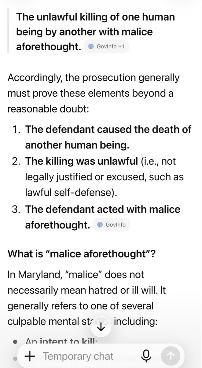 ThatJimFella's tweet photo. @MarburgKiss @andrew7rd @atrupar Welp, here’s the elements of the crime of murder that must be proven to convict. A specific NAMED victim or victims, (not “ya know…people!”) illegally killed with the conscious intent that the victim die. All you, Perry Mason. Fill in the blanks. Why don’t you build YOUR case?! https://t.co/18uW8RFylP