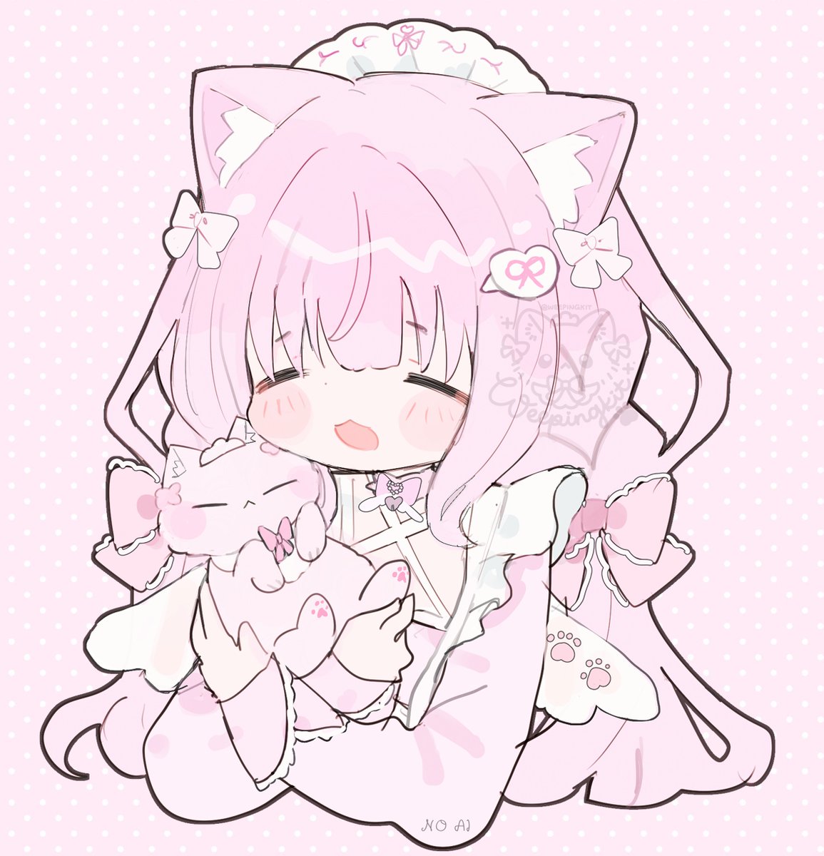 Weepingkit's tweet photo. cuddle time !! https://t.co/E93v3Qanid