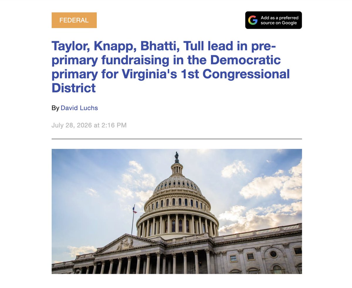 Knapp_4Congress's tweet photo. From digital to physical mail to even submitted letters to the editor in the papers, it’s been great to get the word out about this primary and our race. We hope to see big turnout numbers come August 4th! Are you registered and ready to go? If you need help, shoot us a DM!

#VA01 #Virginia #GOTV #vote #midterms