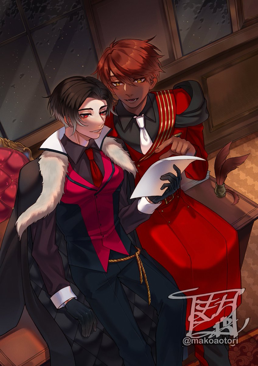 makoaotori's tweet photo. Just them, spending time together...
#obeyme #obeymelucifer #obeymediavolo #おべいみ一 https://t.co/4AGhmYNPbu