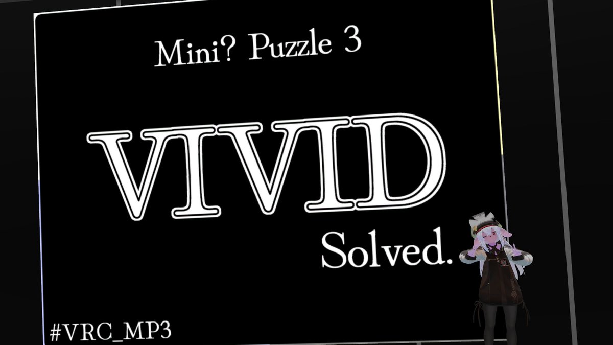 alt_snstv's tweet photo. #VRC_MP3
フレンドに会いに行った成り行きで解いてきたわよ
やはり解読系の謎は手を動かすに限る

2枚目は謎解き中のバカタレのぼやき集と申します。(軽度のネタバレ) https://t.co/A99QN476b7