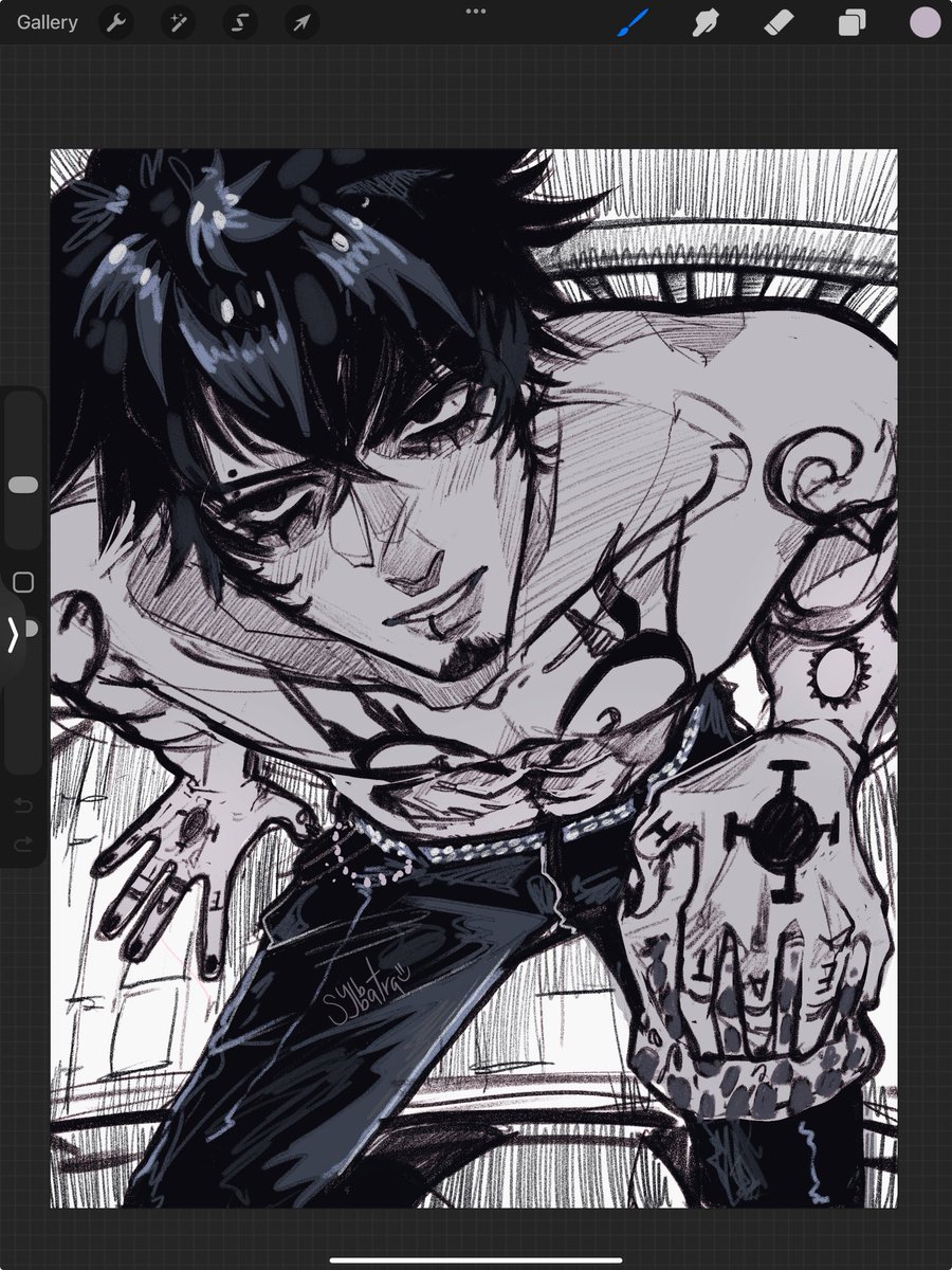 sybbatra's tweet photo. i like trafalgar law i think hes neat #trafalgarlaw #onepiece https://t.co/ktrmkq3yB5