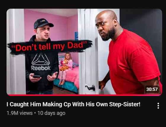 brospethithink's tweet photo. In only the past 2 weeks, Jidion has made 3 videos where he used thumbnails that contain AI generated little girls in distressed situations. The third image literally implies that she was about to be recorded getting raped https://t.co/hK9ieOiAln