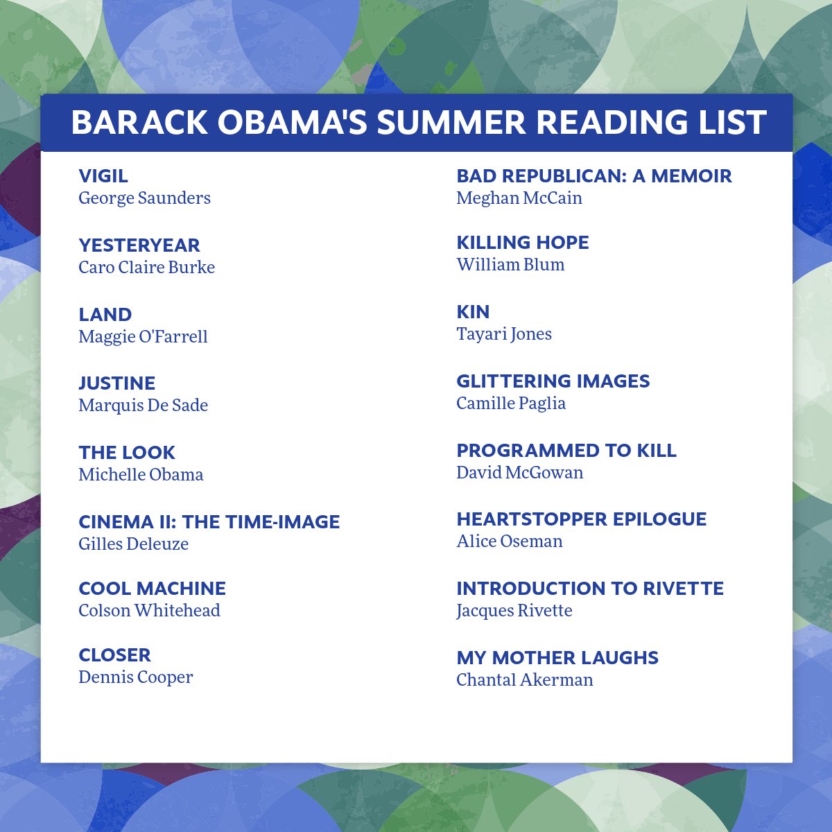 ohiojesustwink's tweet photo. Obama’s 2026 summer reading list is confounding as always https://t.co/xFP3AtfcXK