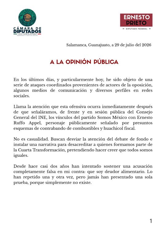 jorgegogdl's tweet photo. El diputado morenista @Neto_Prieto sacó un video llorando de guerra sucia,  y un comunicado donde aclara que la camioneta que le compró a su novia venezolana no costó 1 millón 300 mil pesos sino 893 mil pesos. 

La osadía, al rato subo video. https://t.co/CHjaUzy7p8