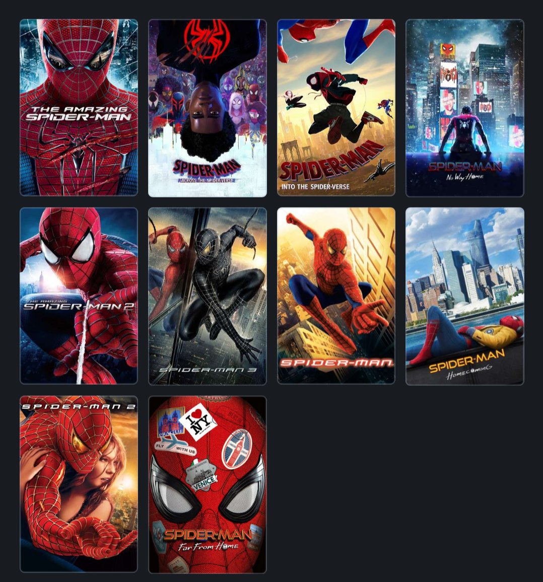 luvvgrogu's tweet photo. my ranking as a professional spiderman fan https://t.co/ZS1Ayv7vN9