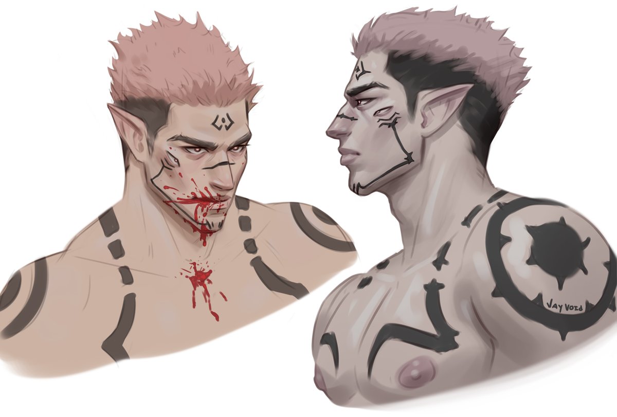 JAYVOIDart's tweet photo. Vamp doodling 
#jjk #sukuna #jujutsukaisen https://t.co/nID2OQP44G