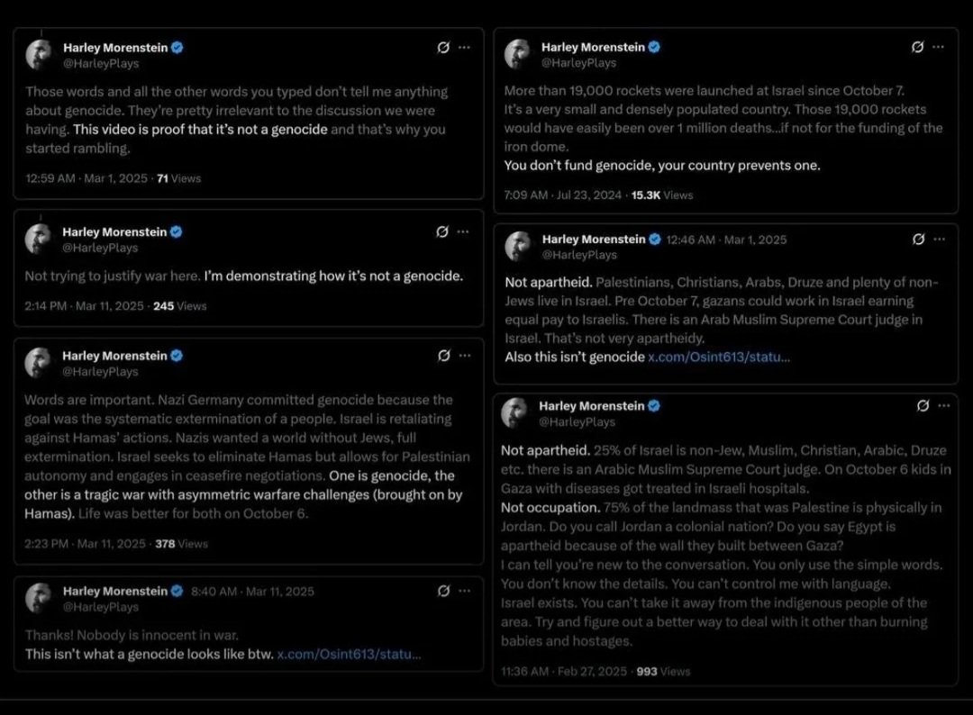Glumspell's tweet photo. @GWAMtweets Ur pod cohost is a proud zionist who is teaching pallywood conspiracies to ur fans &amp; admitted to using his new fame to fuck fans. U act like any criticism against u/ur bosses 4 what they platform is unfounded but if Hasan did half of what Harley does u'd never stop talking abt it https://t.co/0OEMoFOrFB